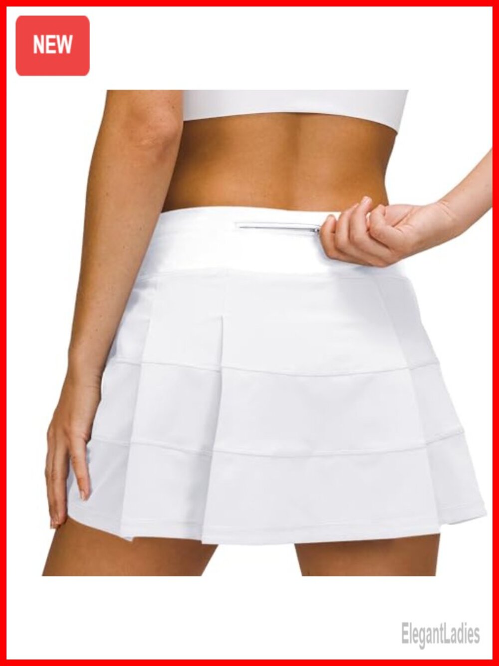 MCEDAR Women's Athletic Tennis Golf Skort Pleated Built-in Shorts Pockets